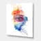 Designart - Detail of Eye In Multi-Colored Face Portrait - Bohemian & Eclectic Canvas Wall Art Print